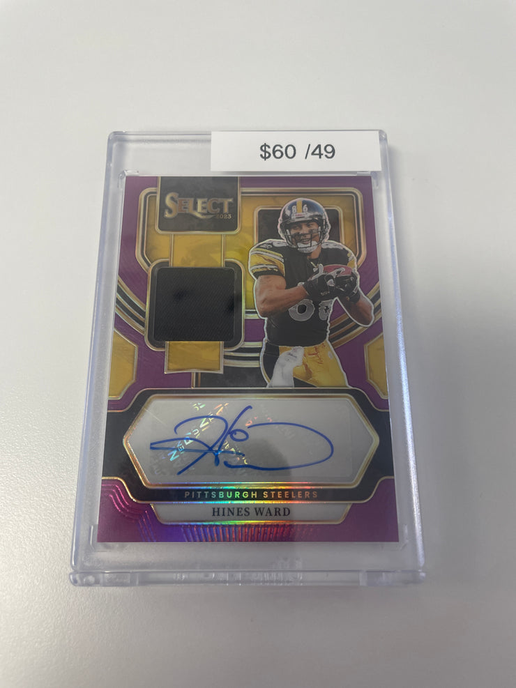 2023 Select Hines Ward Purple Patch Auto /49 