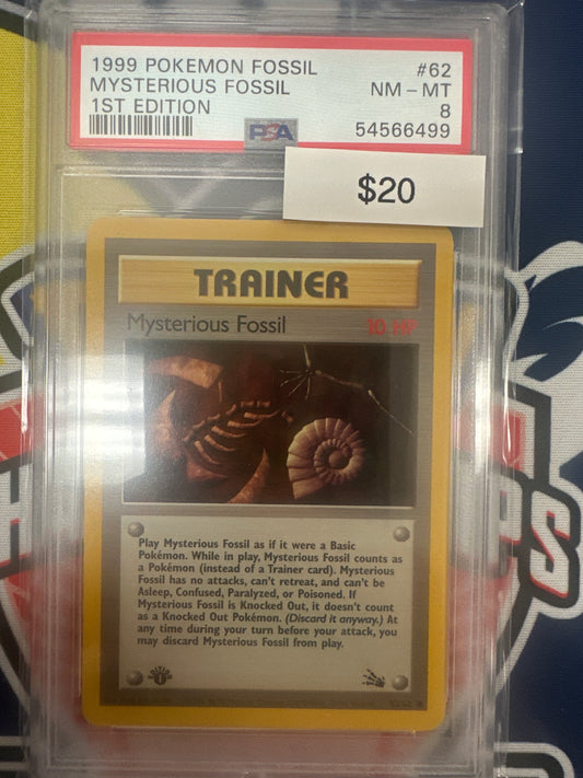 Pokemon Mysterious Fossil 62/62 1st Edition PSA