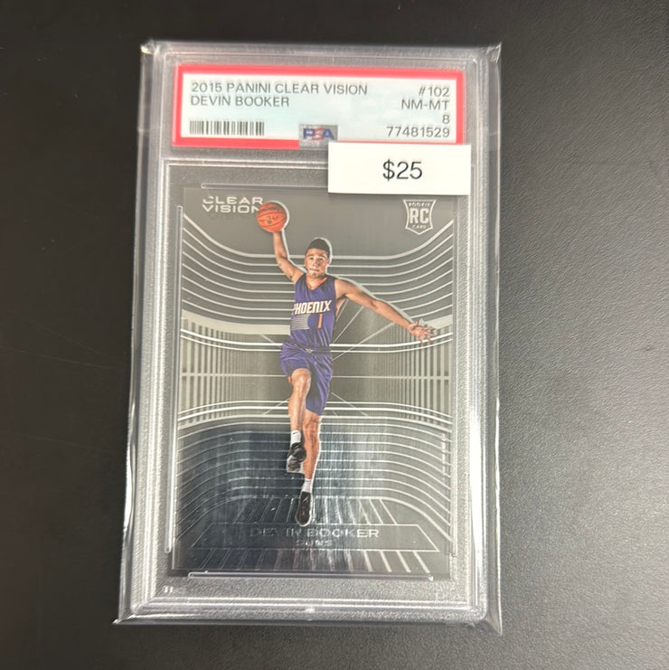 2015 Panini Clear Vision Devin Booker 102 PSA 8