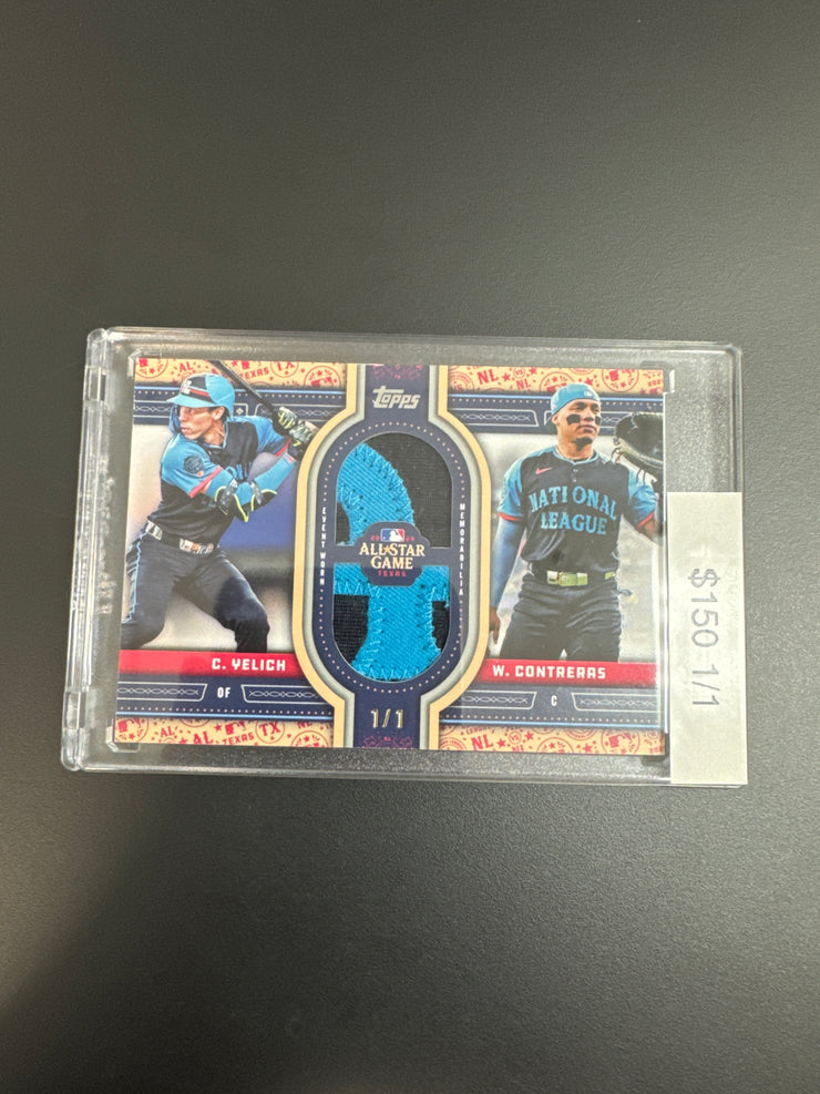 2024 Topps All Star Game Dual Patch 1/1 Christian Yelich & William Contreras 