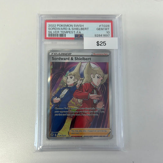 Pokémon Swordward & Shieldbert TG28 PSA 10
