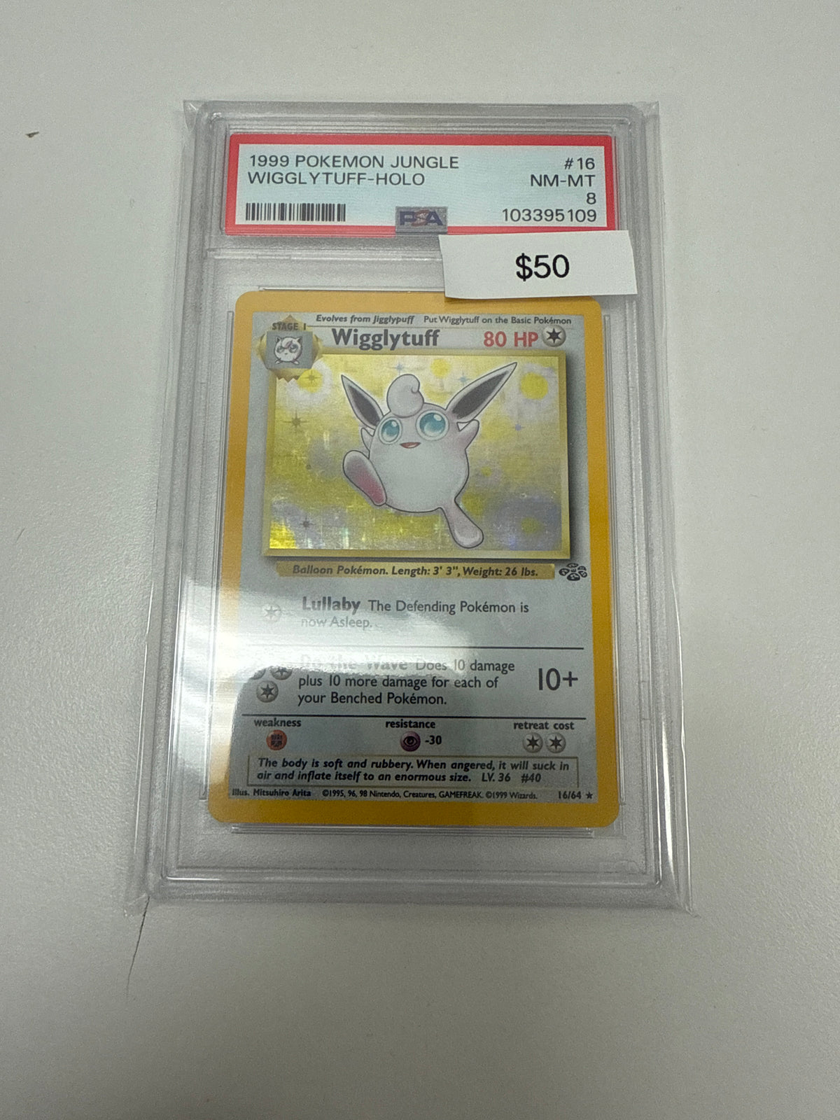 Jungle Wigglytuff Holo #16/64 PSA 8