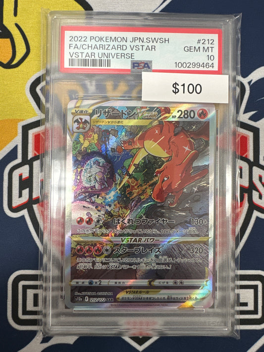 Pokemon Japanese Charizard Vstar 212/172 PSA 10