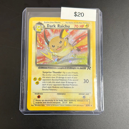 Pokémon Team Rocket Rockets Raichu Holo 83/82