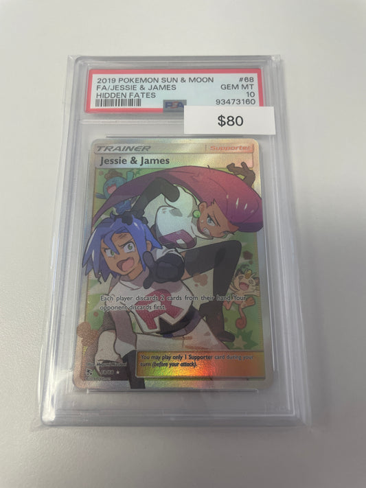 Pokemon Jessie & James Hidden Fates #68/68 PSA 10