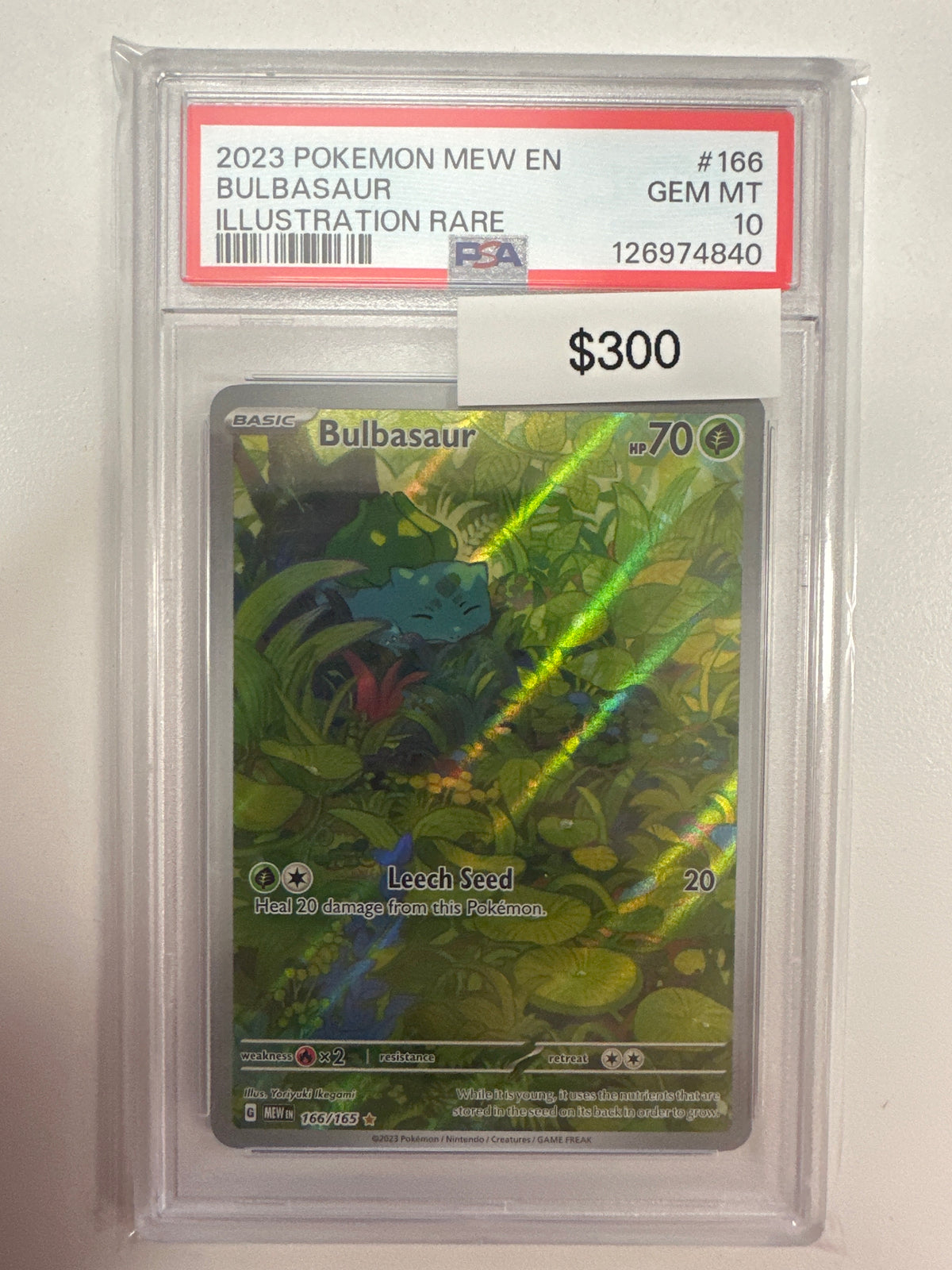 Pokemon Bulbasaur 166/165 PSA 10
