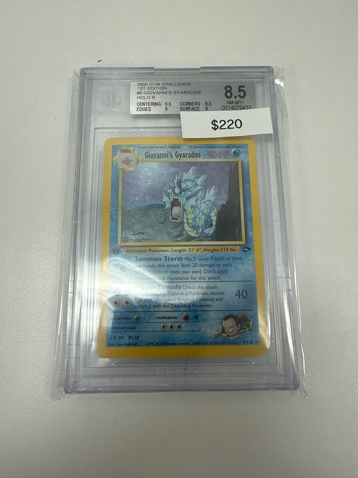 Pokemon Giovanni’s Gyarados 1st Edition 5/132 BGS 8.5