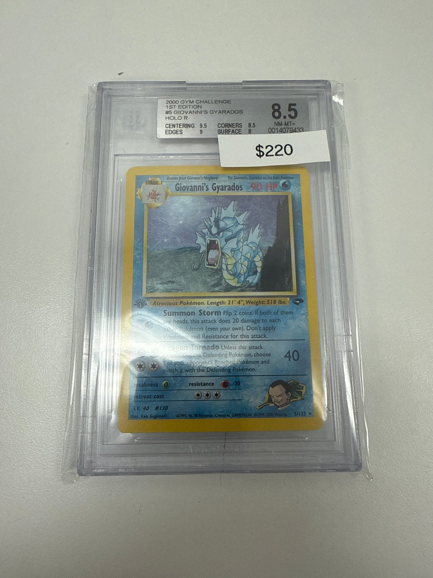 Pokemon Giovanni’s Gyarados 1st Edition 5/132 BGS 8.5