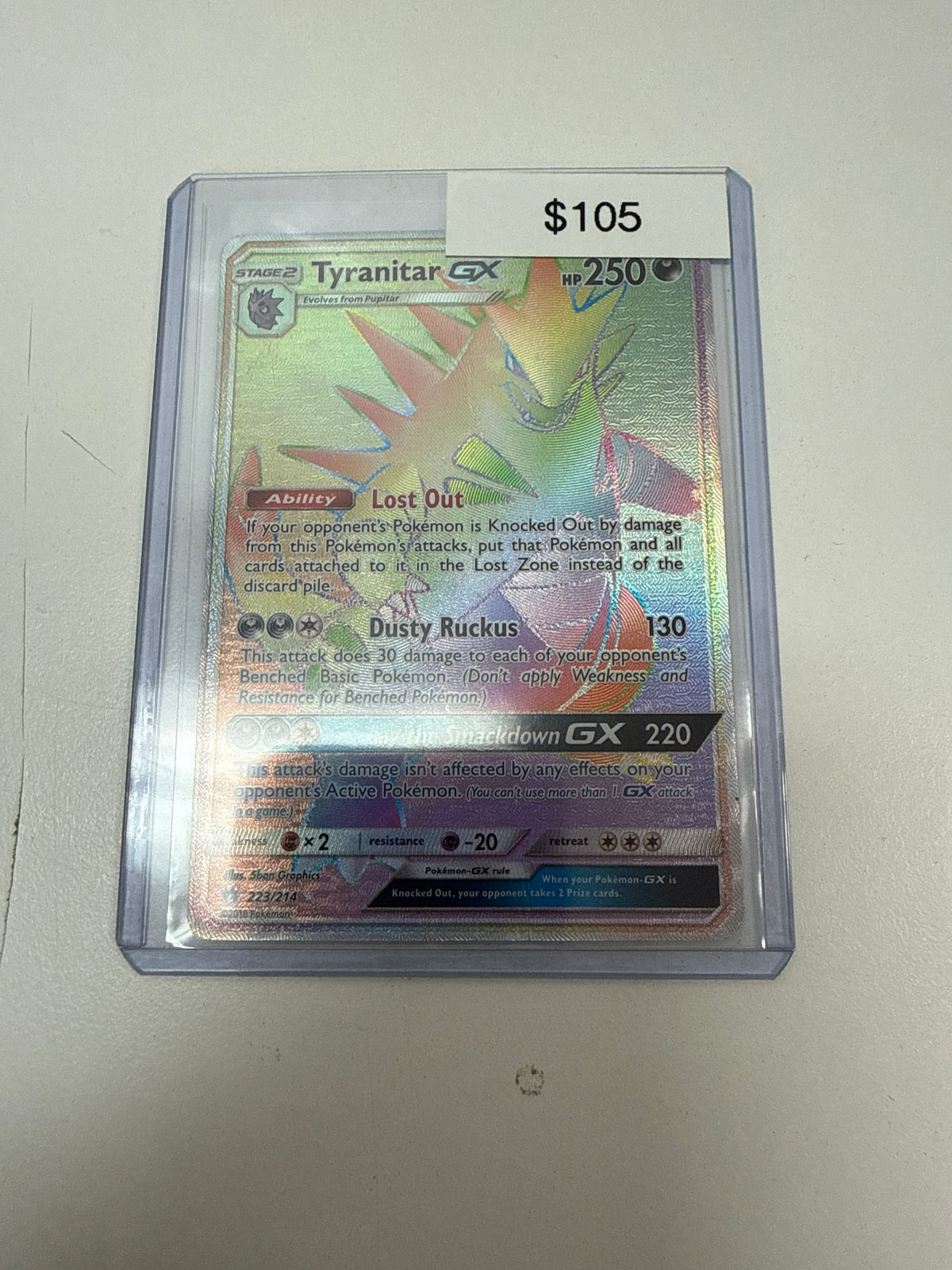 Pokemon Tyranitar Gx Secret #223/214