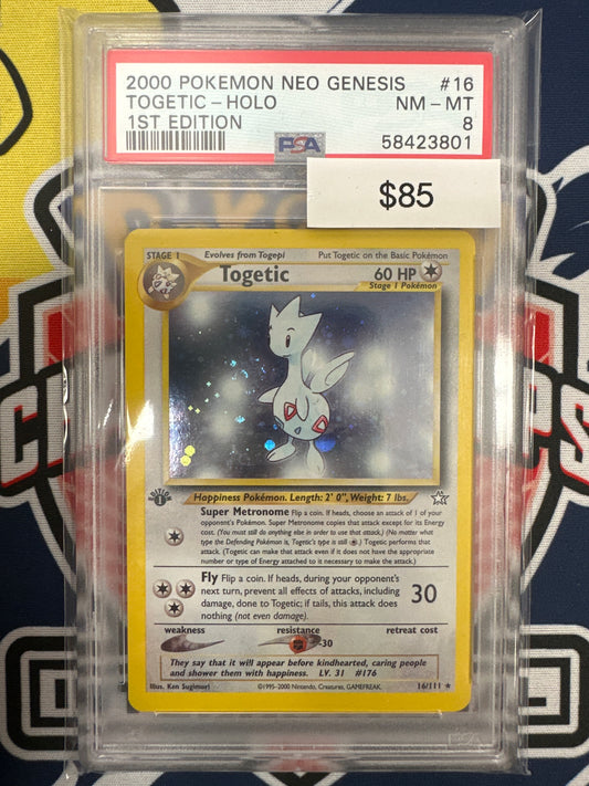 Pokemon Neo Genesis Togetic - Holo 1st Edition 16/111 PSA 8