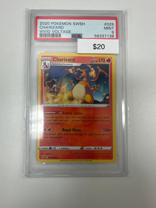 PSA 9 Charizard Vivid Voltage 025/185