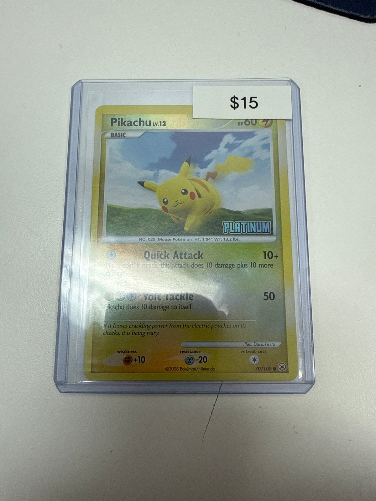Pokemon Pikachu Rev Holo #70/100