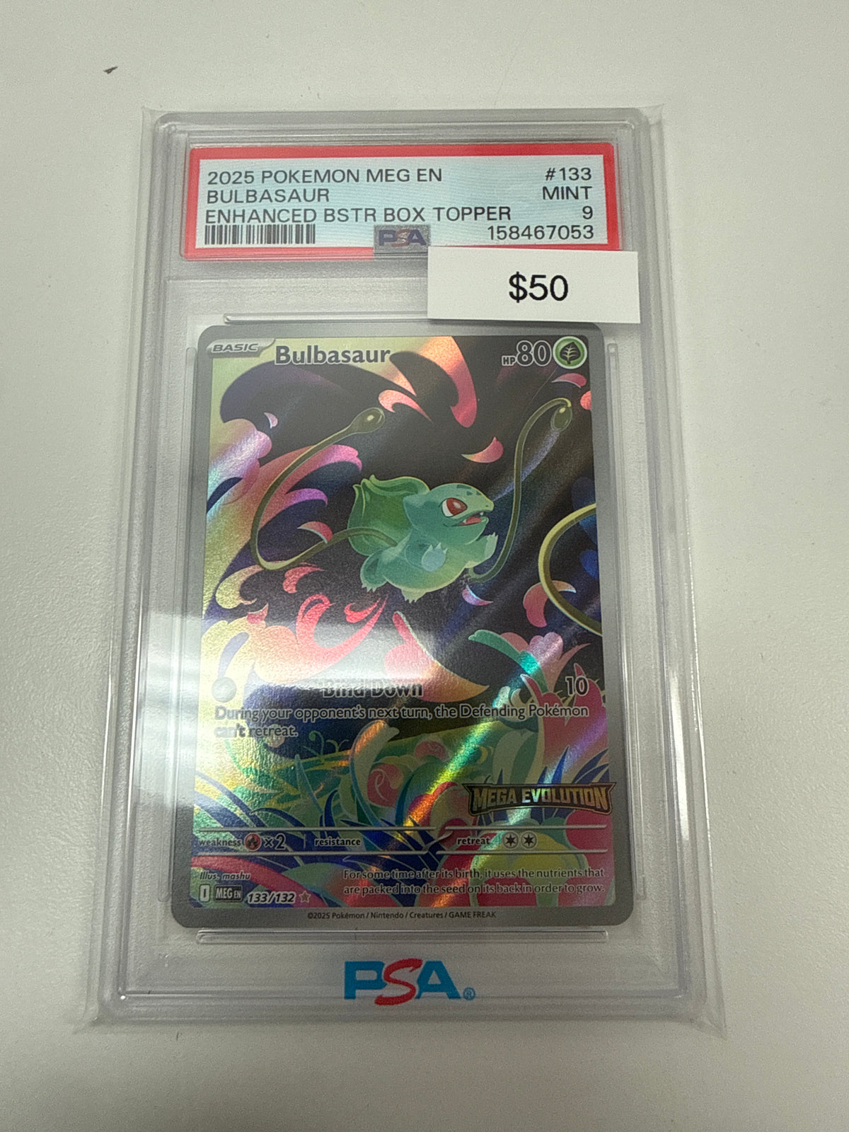 Pokemon Bulbasaur Stamped PSA 9