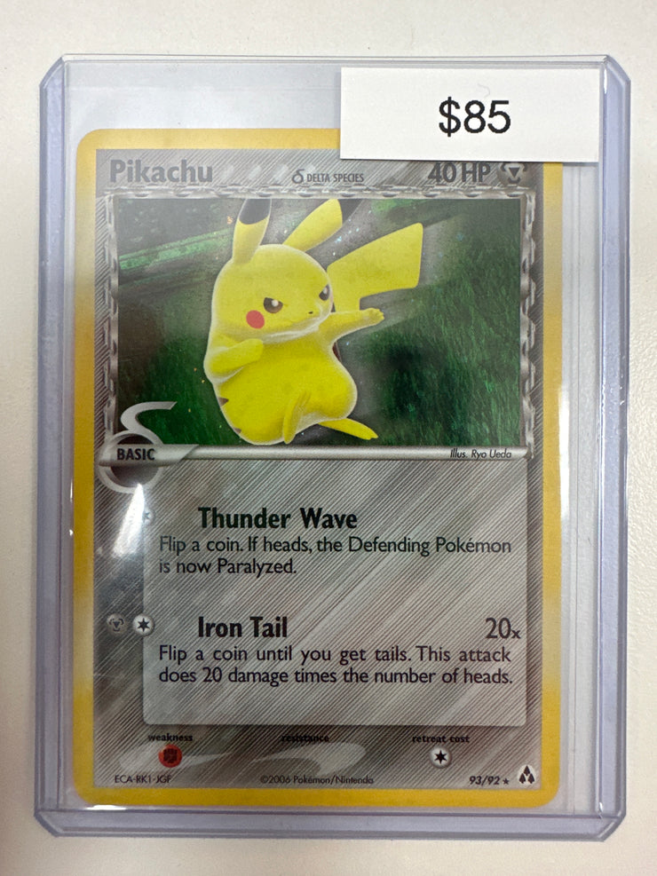 Pokemon Pikachu Holo Secret Rare 93/92