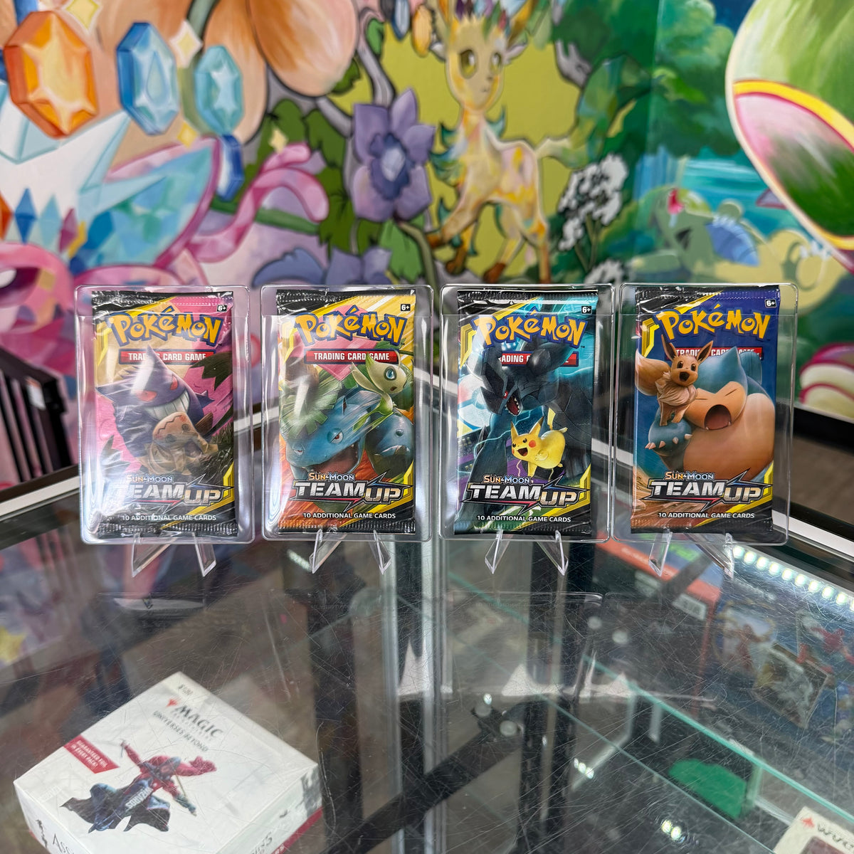 Pokemon Team Up Booster Pack Art Set Of 4