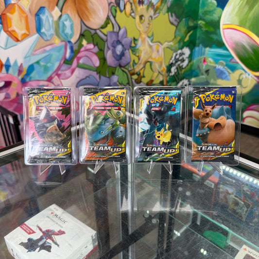 Pokemon Team Up Booster Pack Art Set Of 4