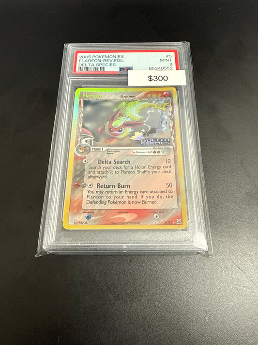 Delta Species Flareon Reverse Holo #5/113 PSA 9