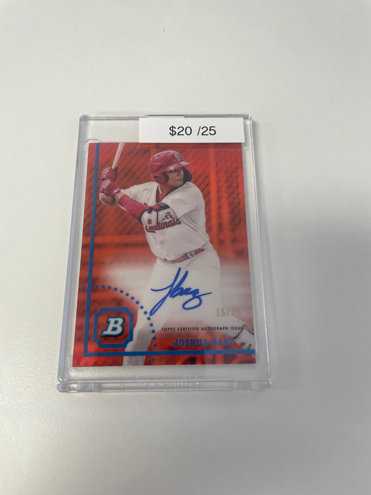 Bowman Joshua Baez Orange Auto /25 