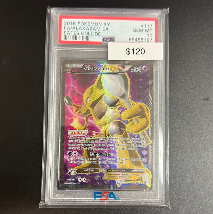 Pokémon XY Fates Collide Alakazam EX 117/124 PSA 10