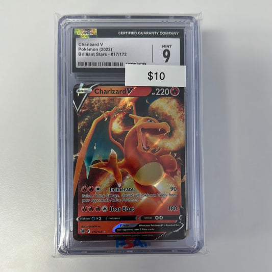 Pokémon Charizard V Brilliant Stars CGC 9