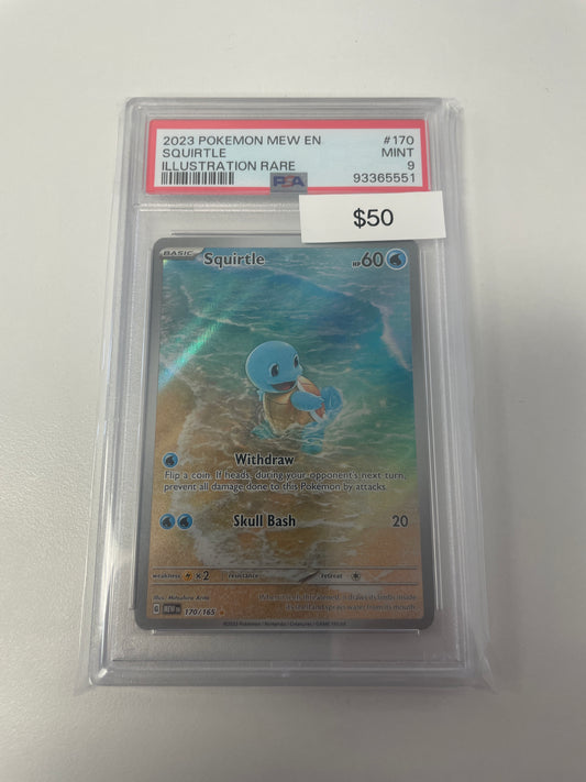 Pokemon 151 Squirtle Illustration Rare #170/165 PSA 9