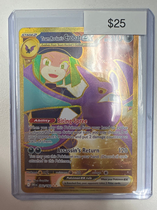 Pokemon Team Rocket’s Crobat ex 242/182