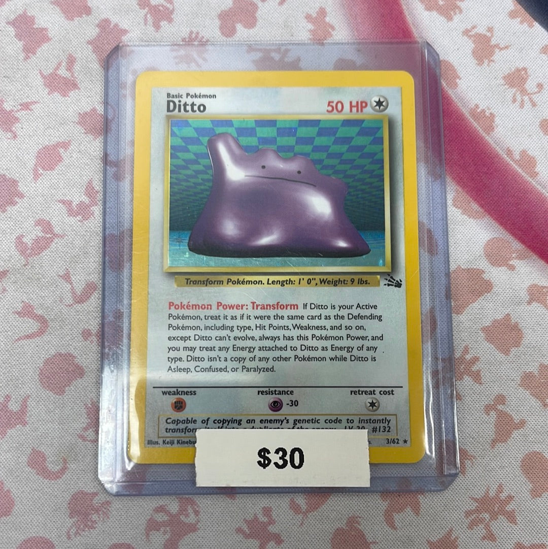Pokémon Ditto Fossil Holo 3/62
