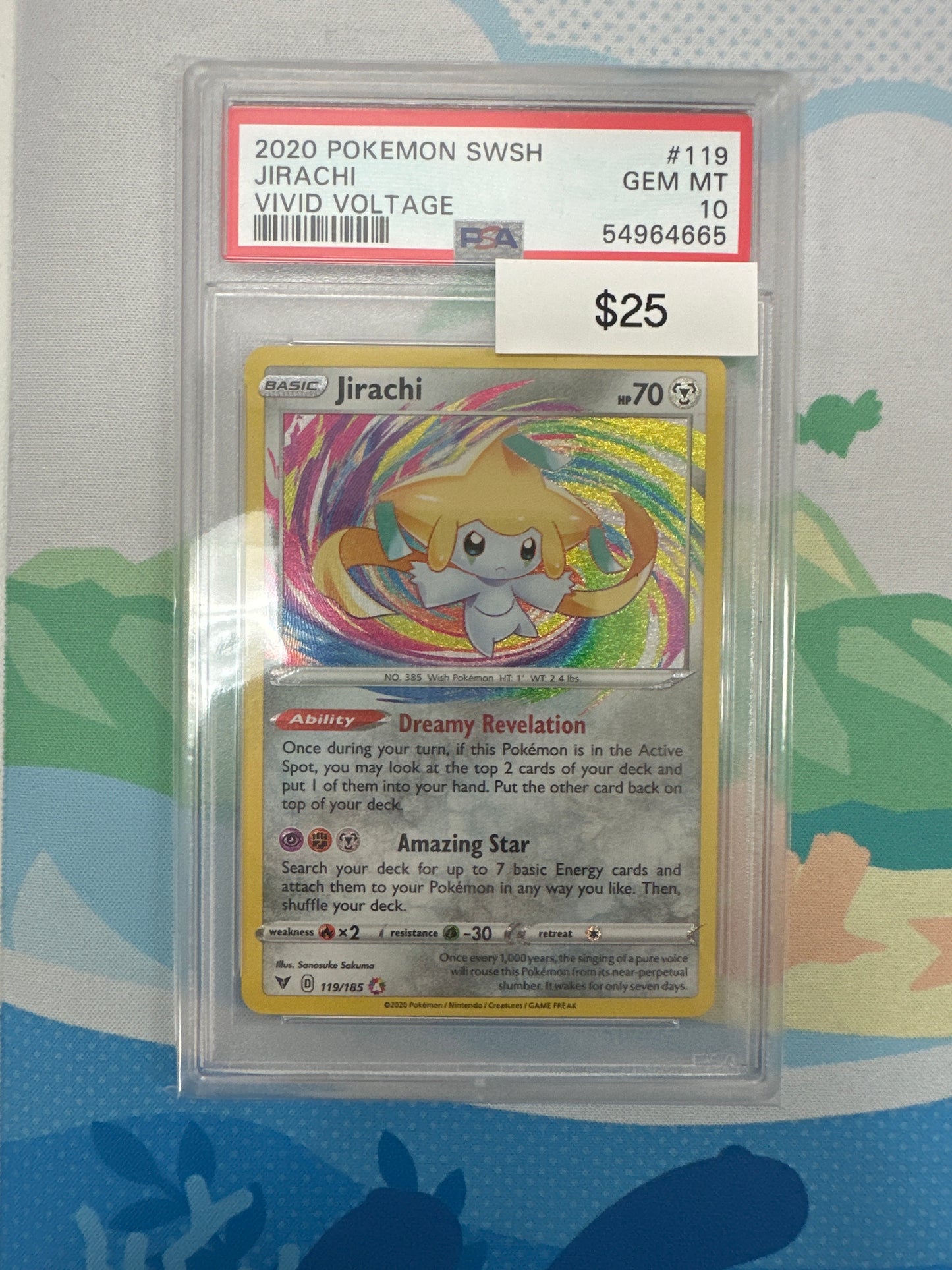 2020 Pokemon Vivid Voltage Jirachi Amazing Rare #119 PSA 10