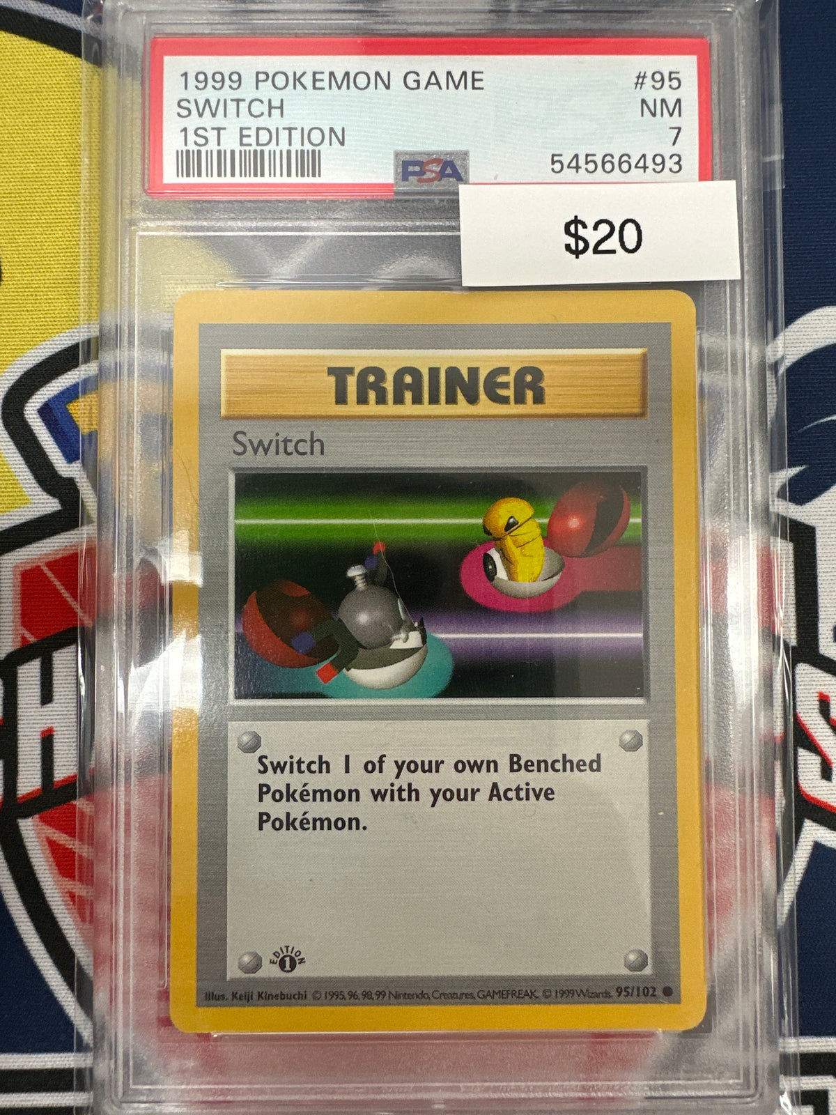 Pokemon Switch 95/102 1st Edition PSA 7