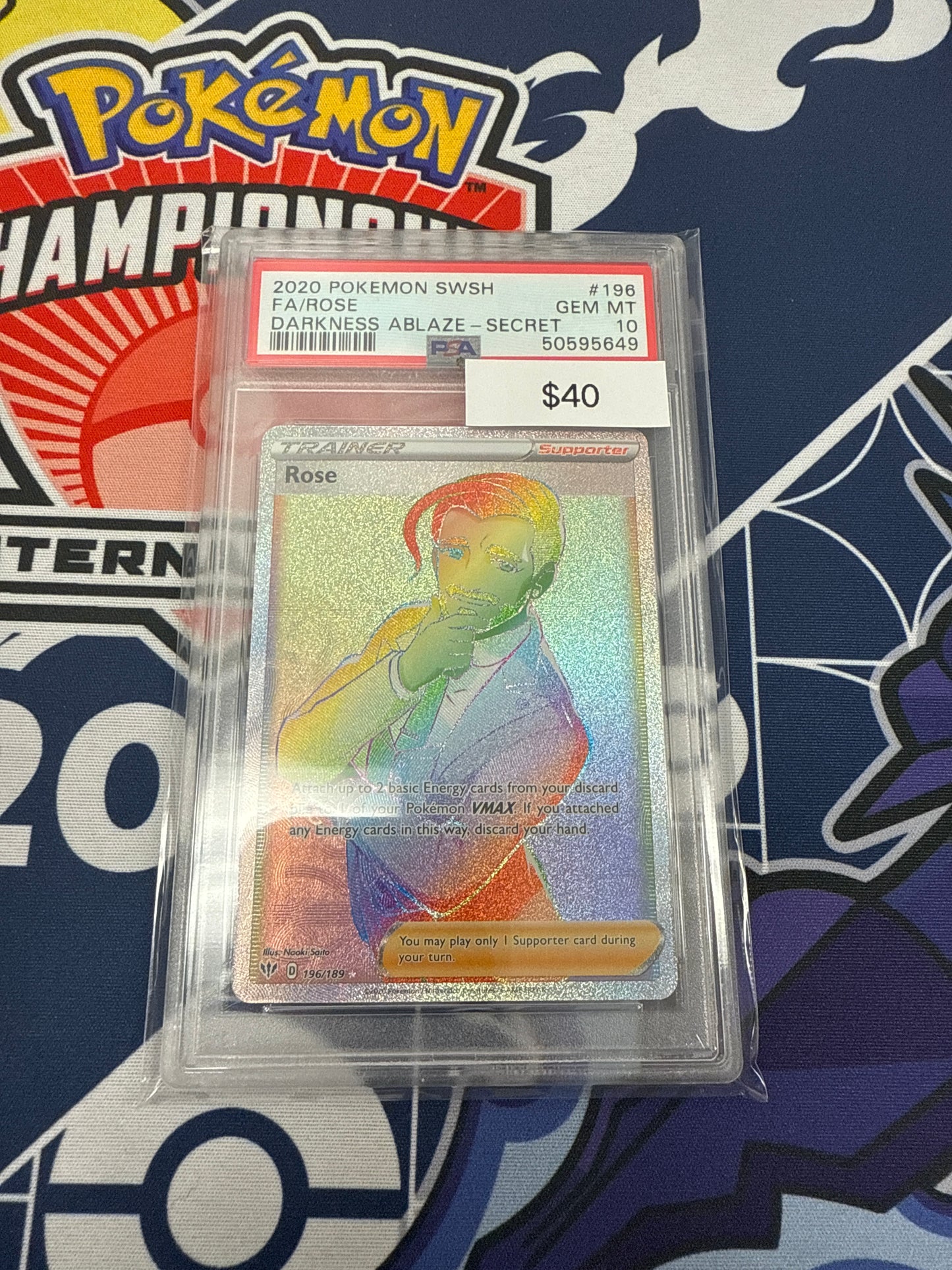 Pokemon Rose SR #196/189 PSA 10