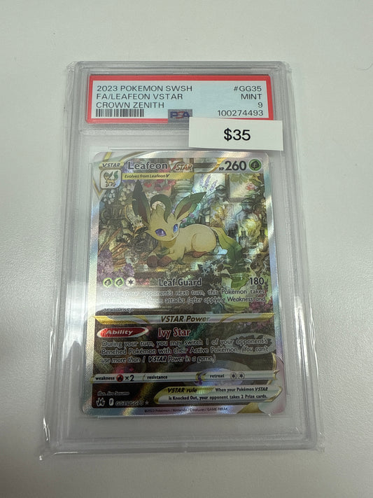 Pokemon Leafeon Vstar #gg35/gg70 PSA 9
