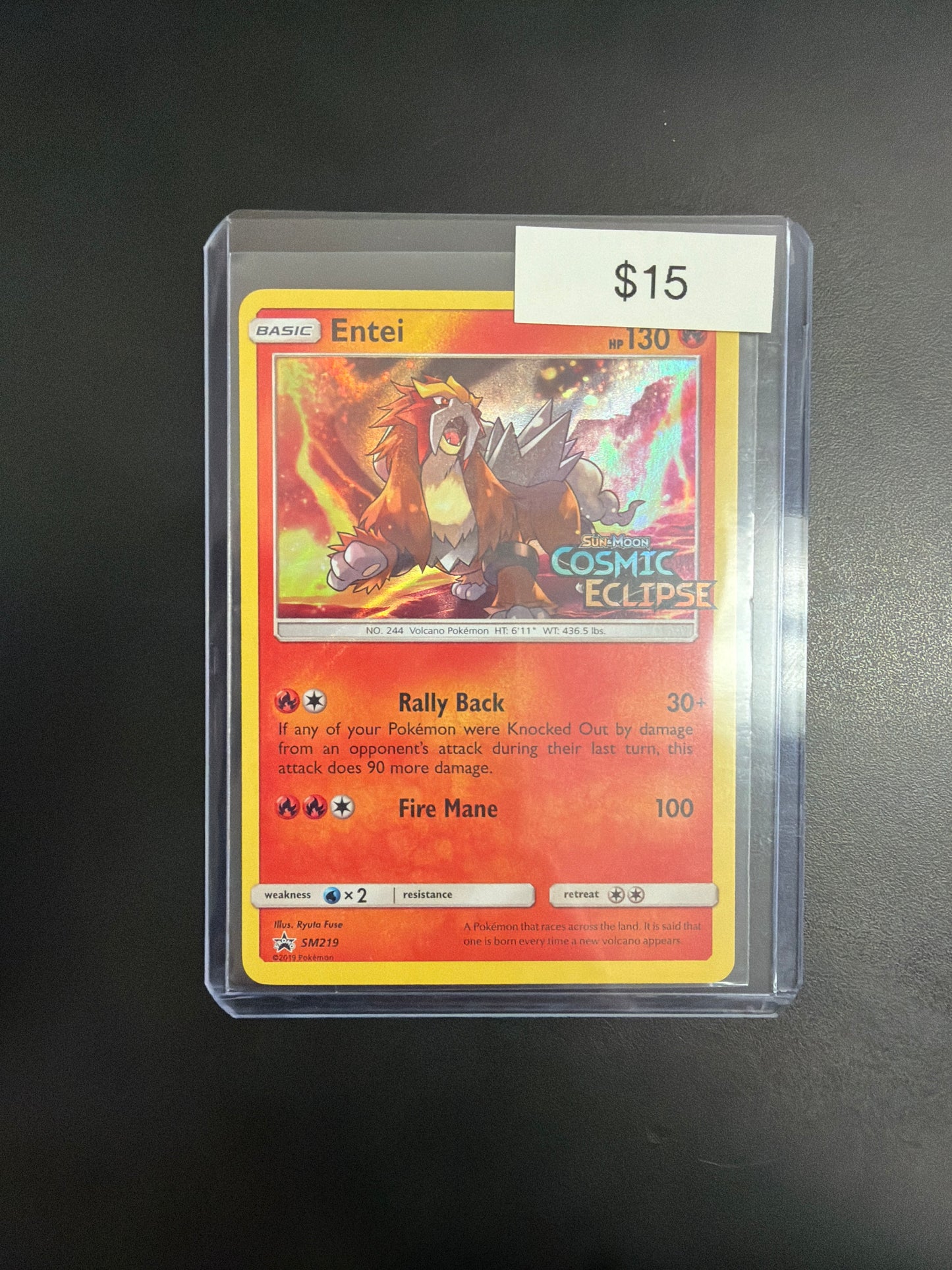 Pokemon Entei Cosmic Eclipse Promi SM219