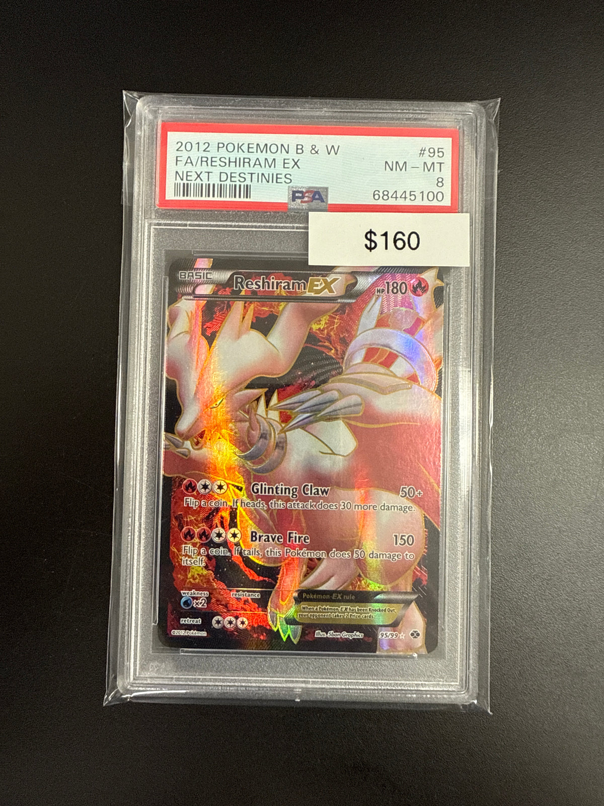 Pokémon Black & White Reshiram EX PSA 8
