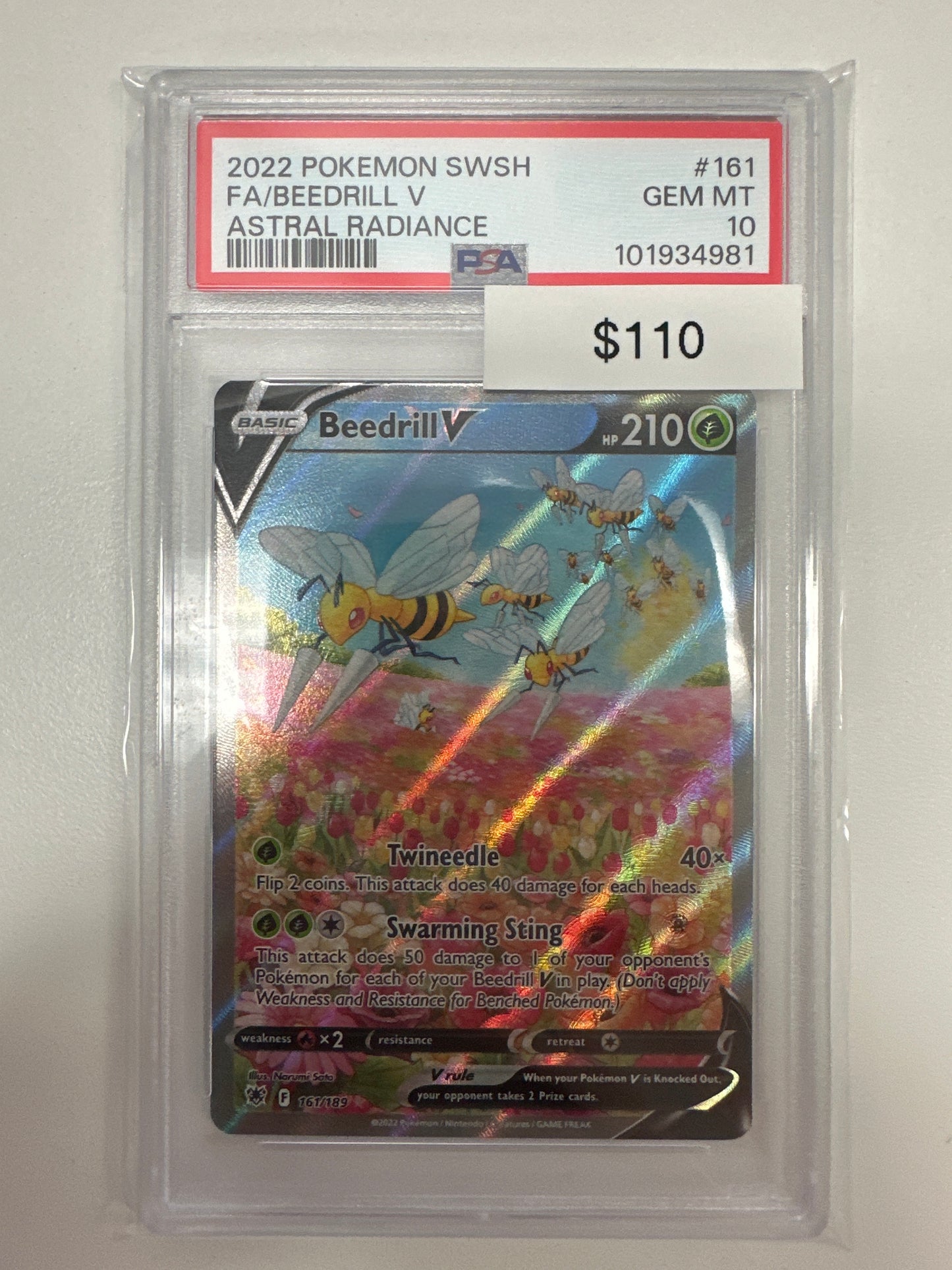 Pokemon Beedrill V 161/189 PSA 10