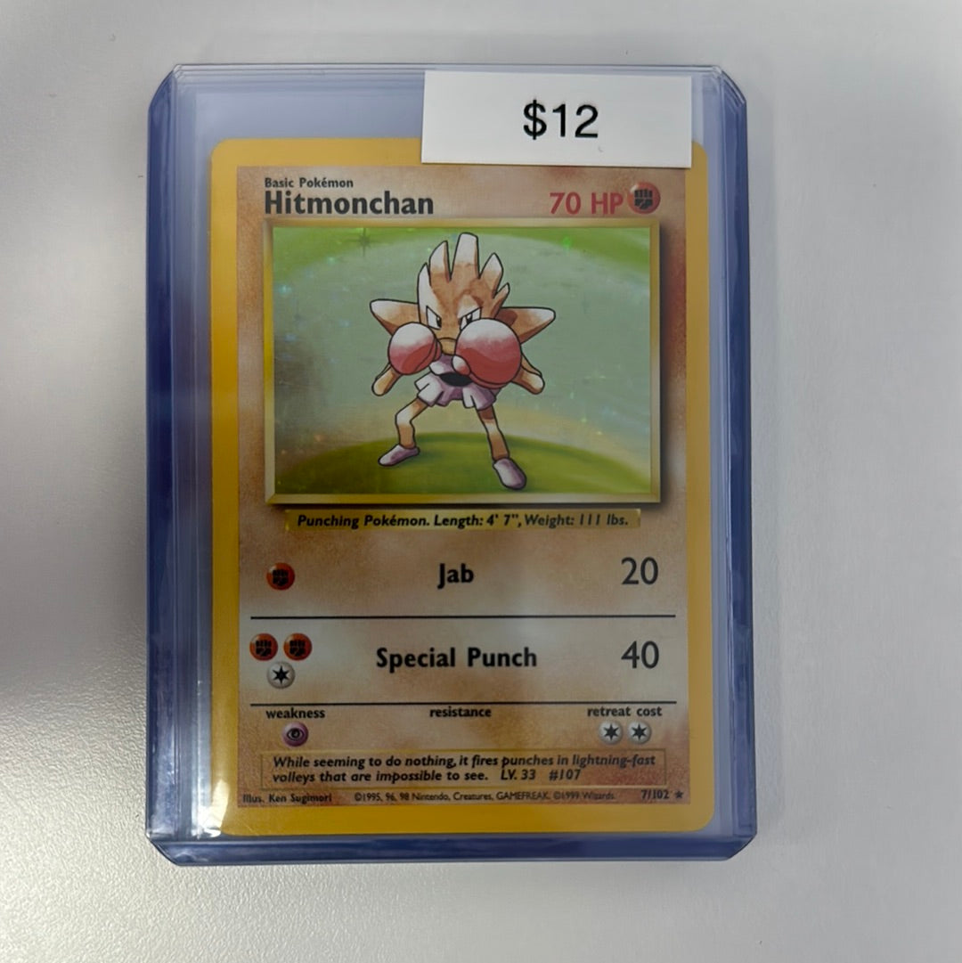 Pokémon Base Set HITMONCHAN Holo 7/102