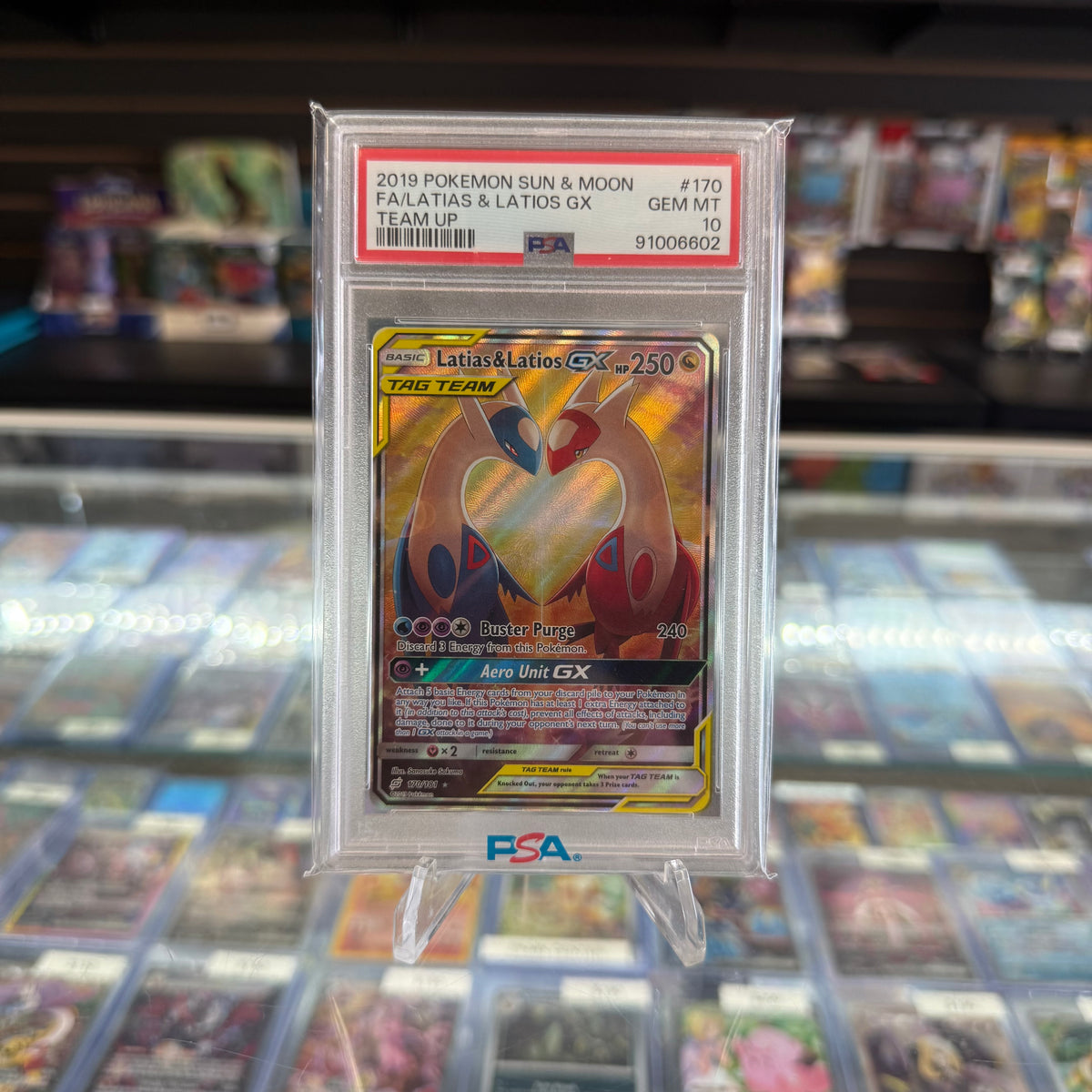 Pokémon Team Up Latios & Latias GX PSA 10