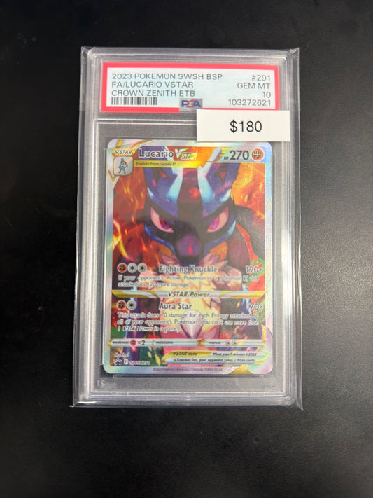 Pokemon Lucario VSTAR 291 PSA 10