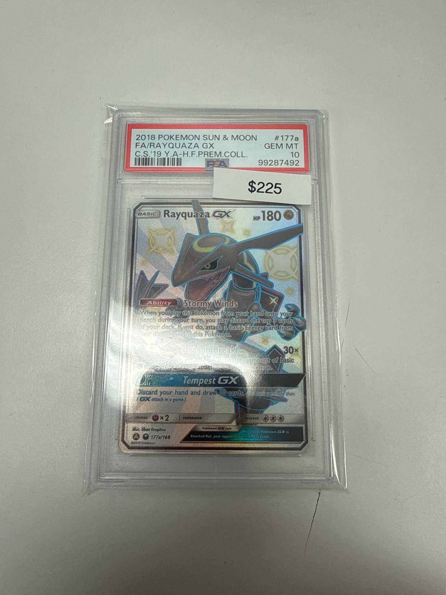 Pokemom Rayquaza GX Shiny Vault #177a/168 PSA 10