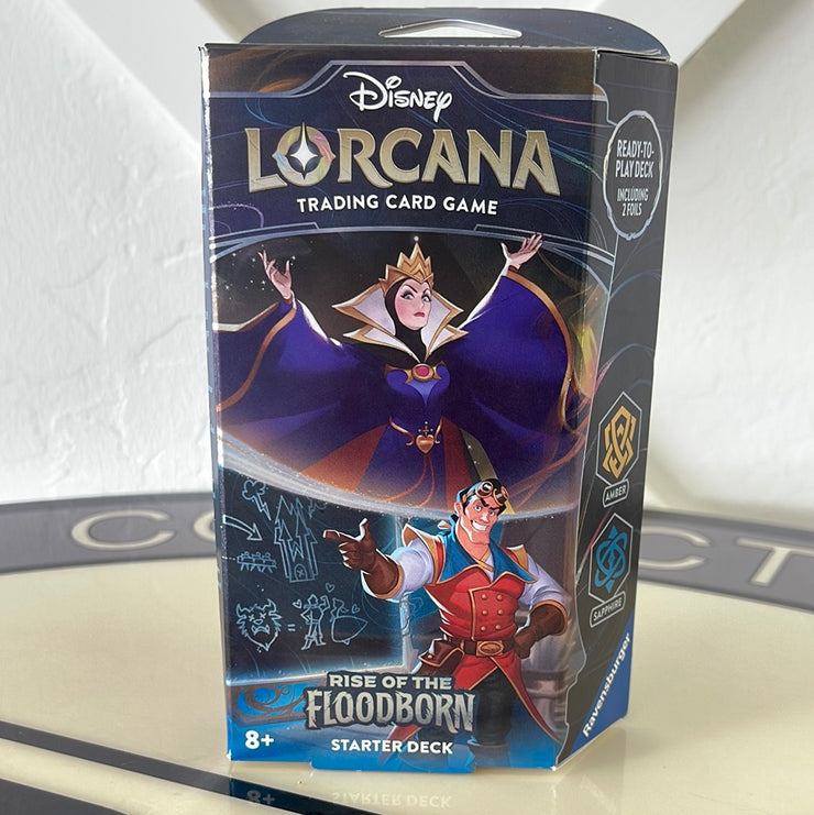 Disney Lorcana Rise of the Floodborn Starter Deck Amber/Sapphire