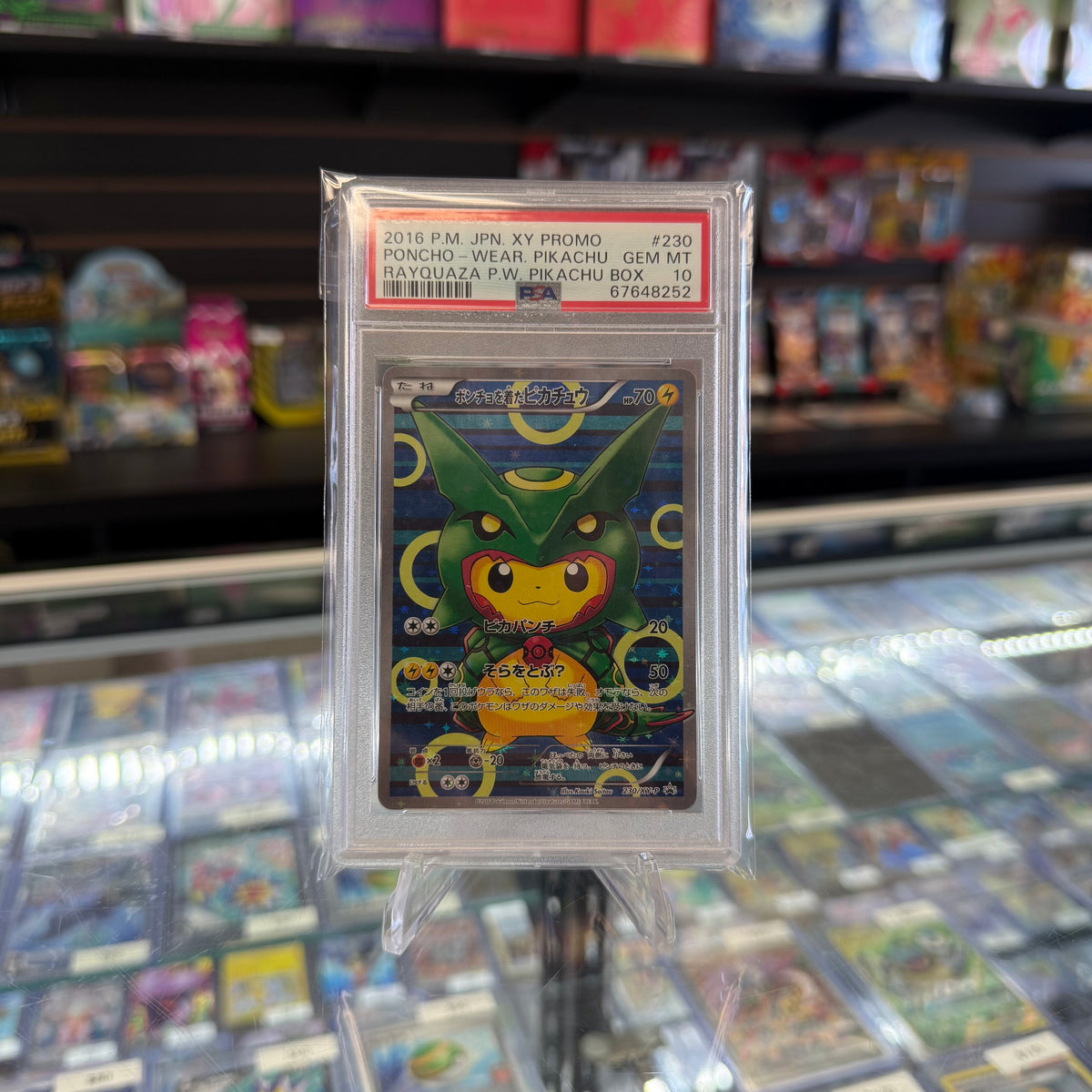 Pokémon Poncho Rayquaza Pikachu #230 PSA 10
