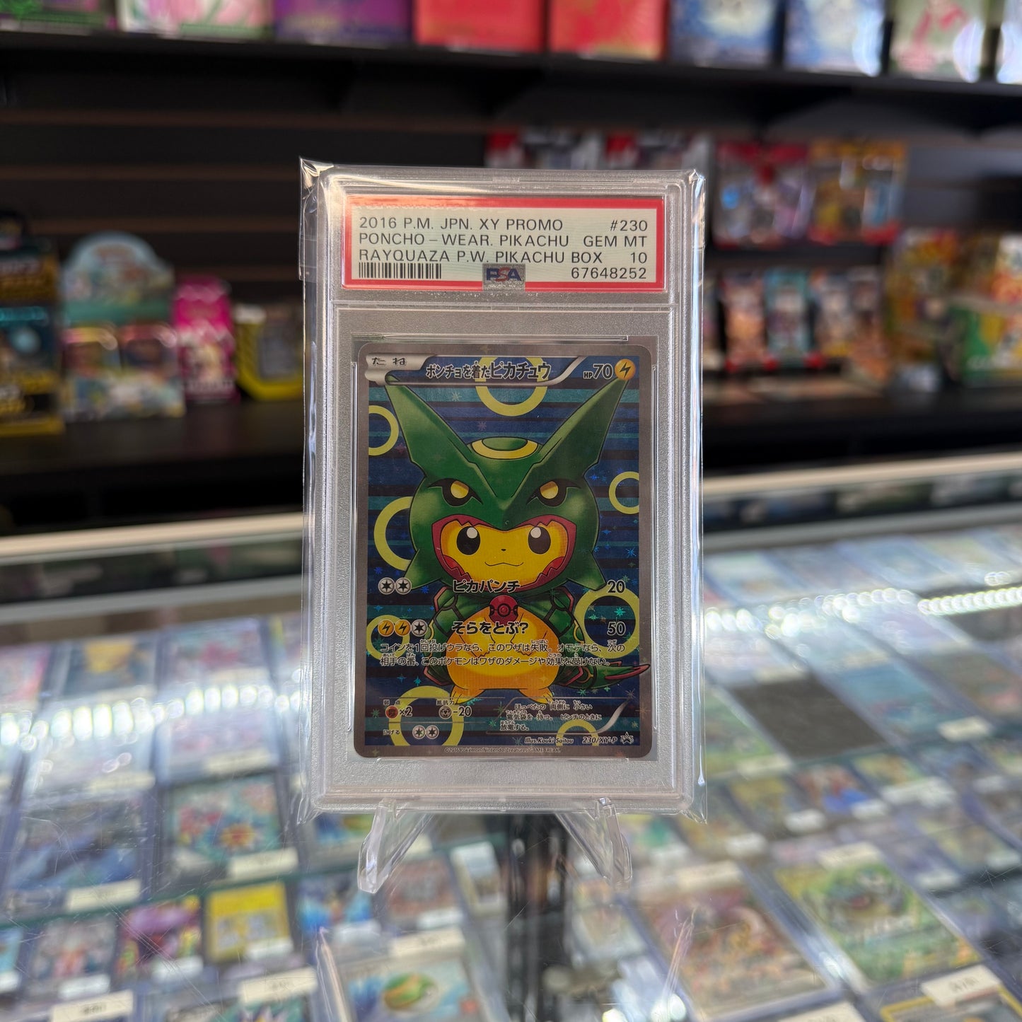 Pokémon Poncho Rayquaza Pikachu #230 PSA 10