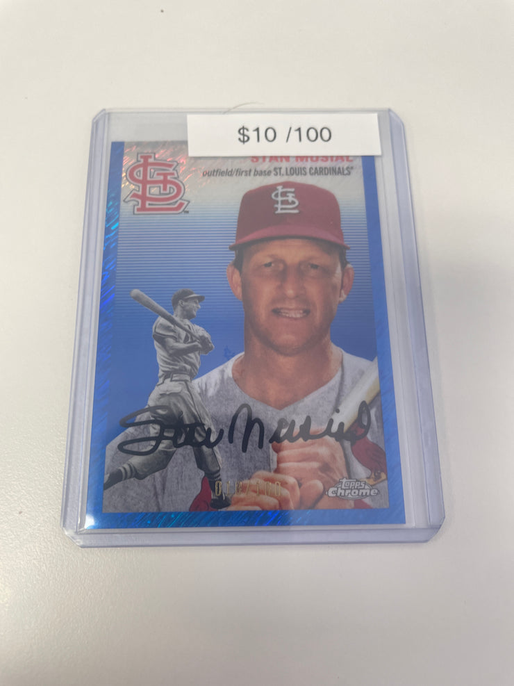 Platinum Anniversary Stan Musial Blue Shimmer /100 