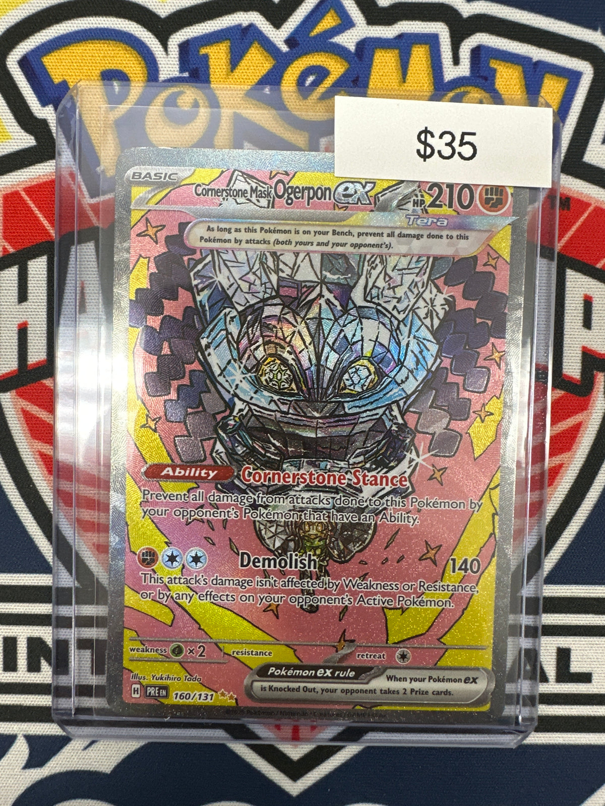Pokemon Prismatic Evolutions Cornerstone Mask Ogerpon ex 160/131