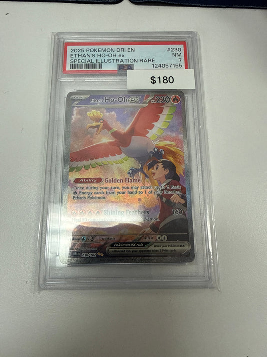 Pokemon Destined Rivals Ethan’s Ho-Oh PSA 7