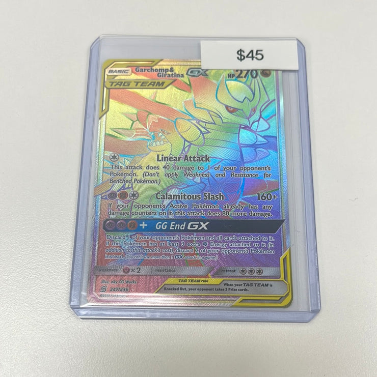 Pokémon Garchomp & Giratina GX Unified Minds Secret 247/236