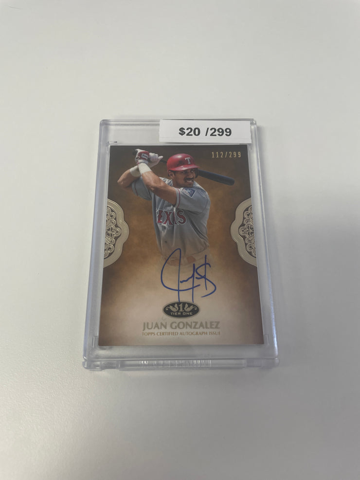 2019 Tier One Juan Gonzalez Auto /299 