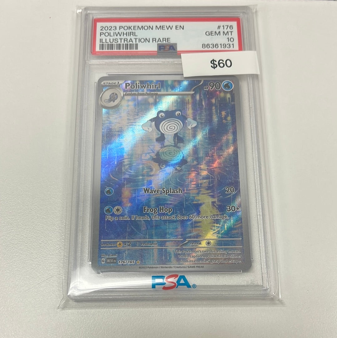 Pokémon Poliwhirl 151 Illustration Rare 176/165 PSA 10