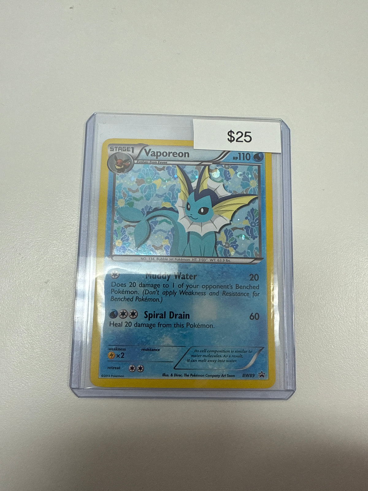 Pokemon Vaporeon Promo #bw89