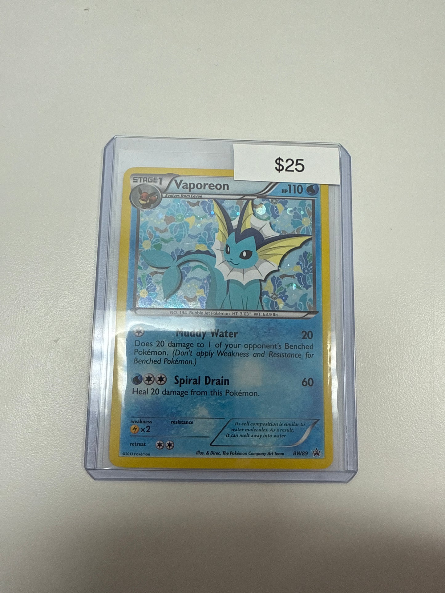 Pokemon Vaporeon Promo #bw89