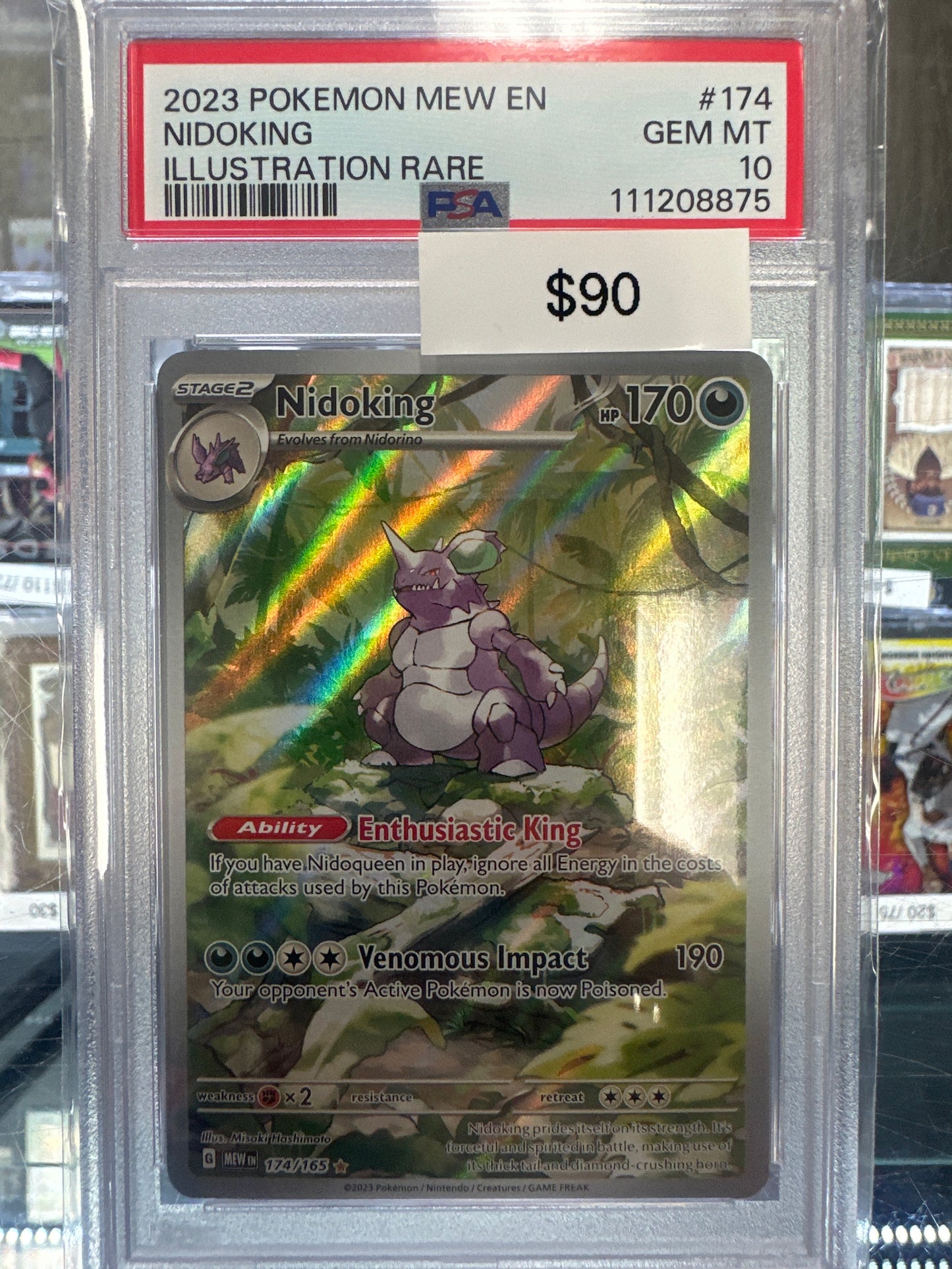 Pokemon 151 Nidoking 174/165 PSA 10